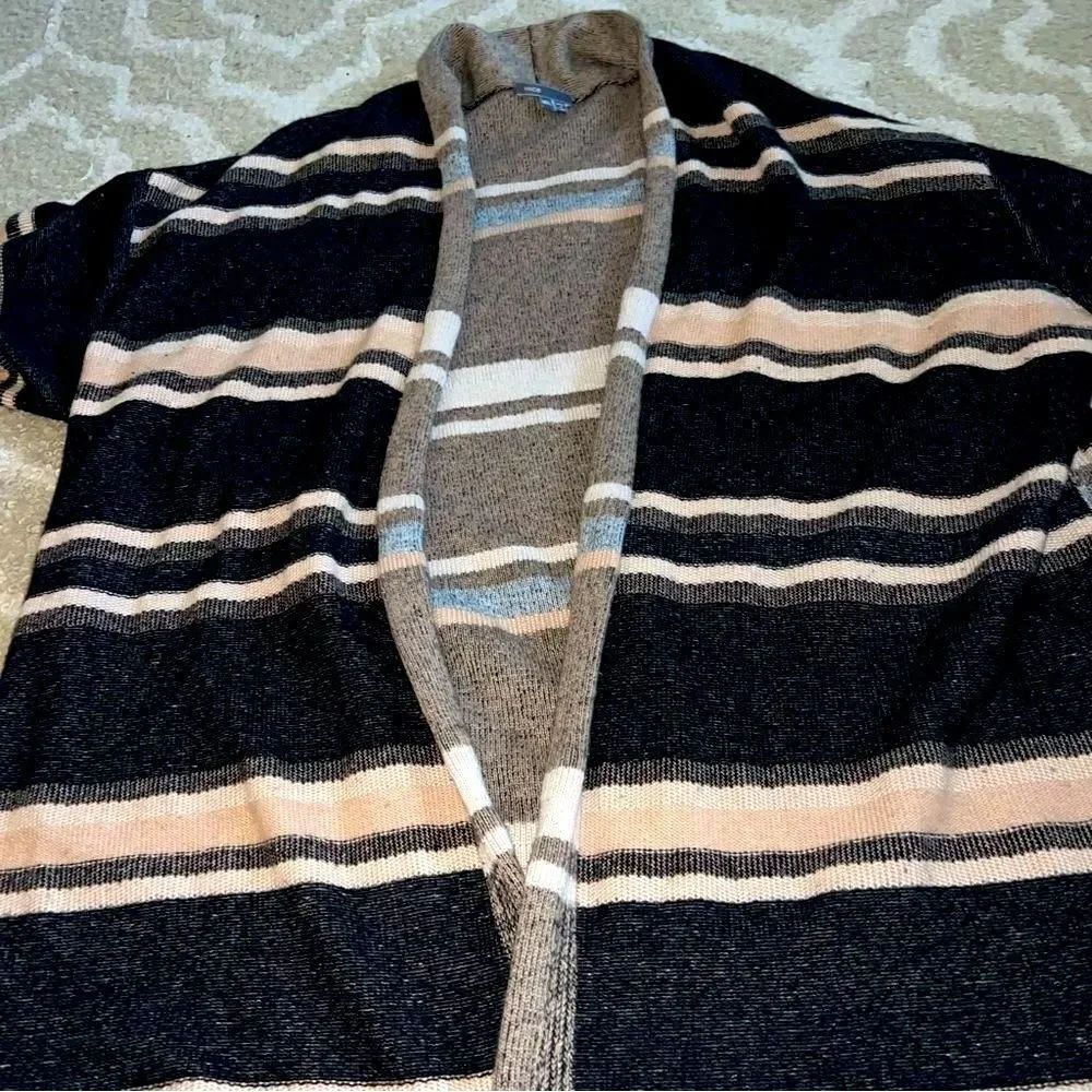 Vince Striped Sweater - Black and Beige